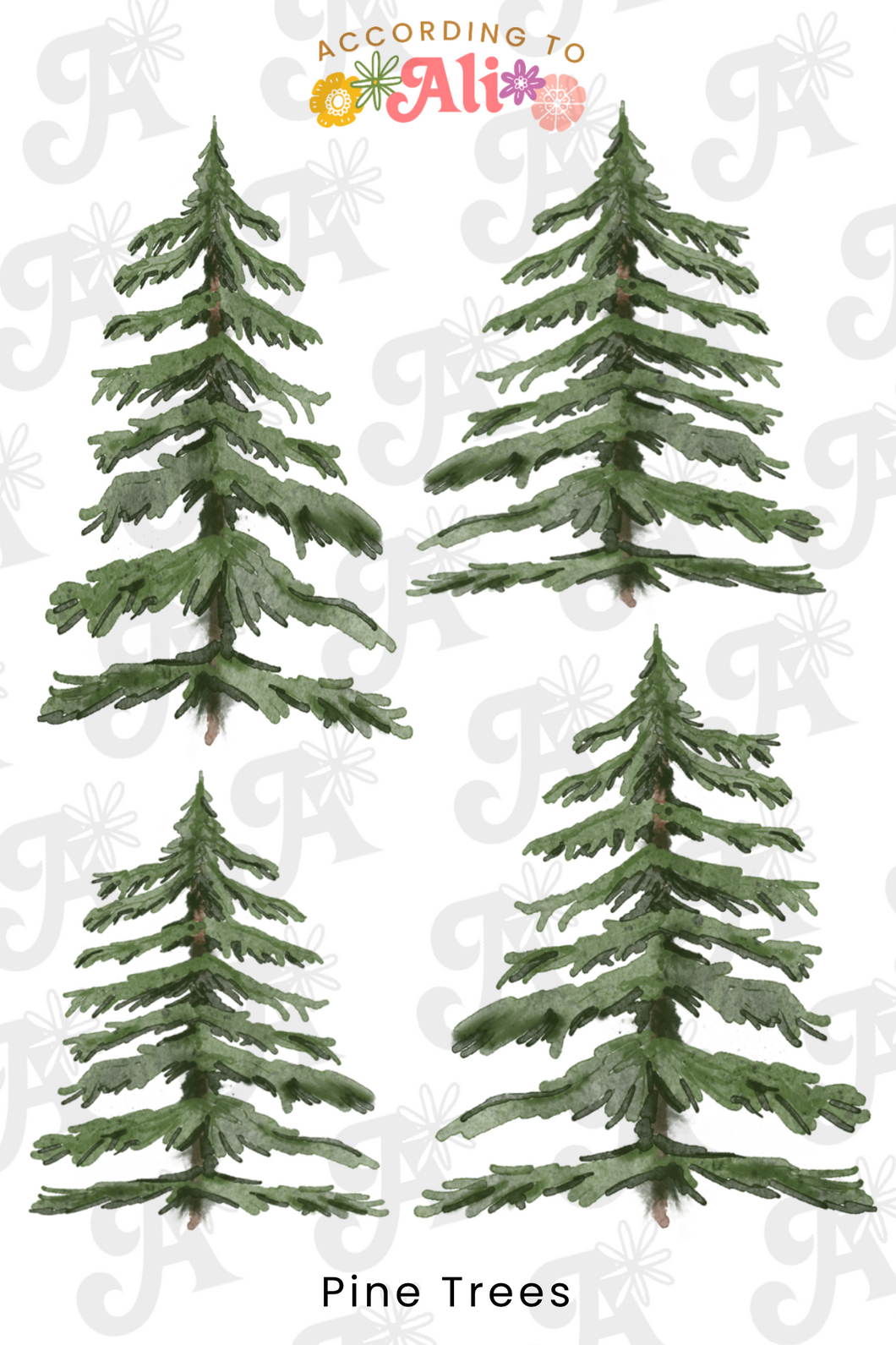 Pine Trees Sticker Sheet