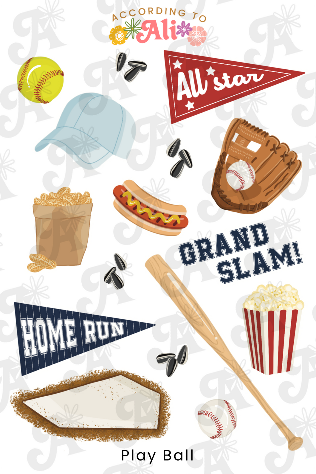 Play Ball Sticker Sheet