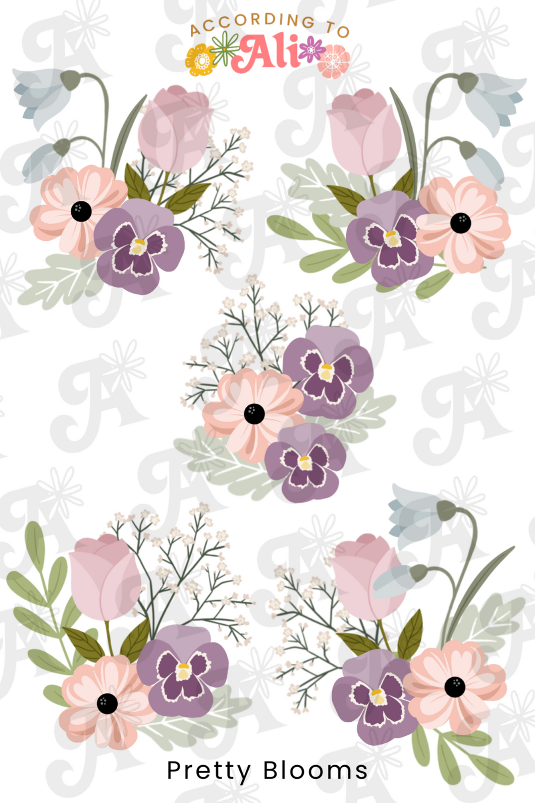 Pretty Blooms Sticker Sheet