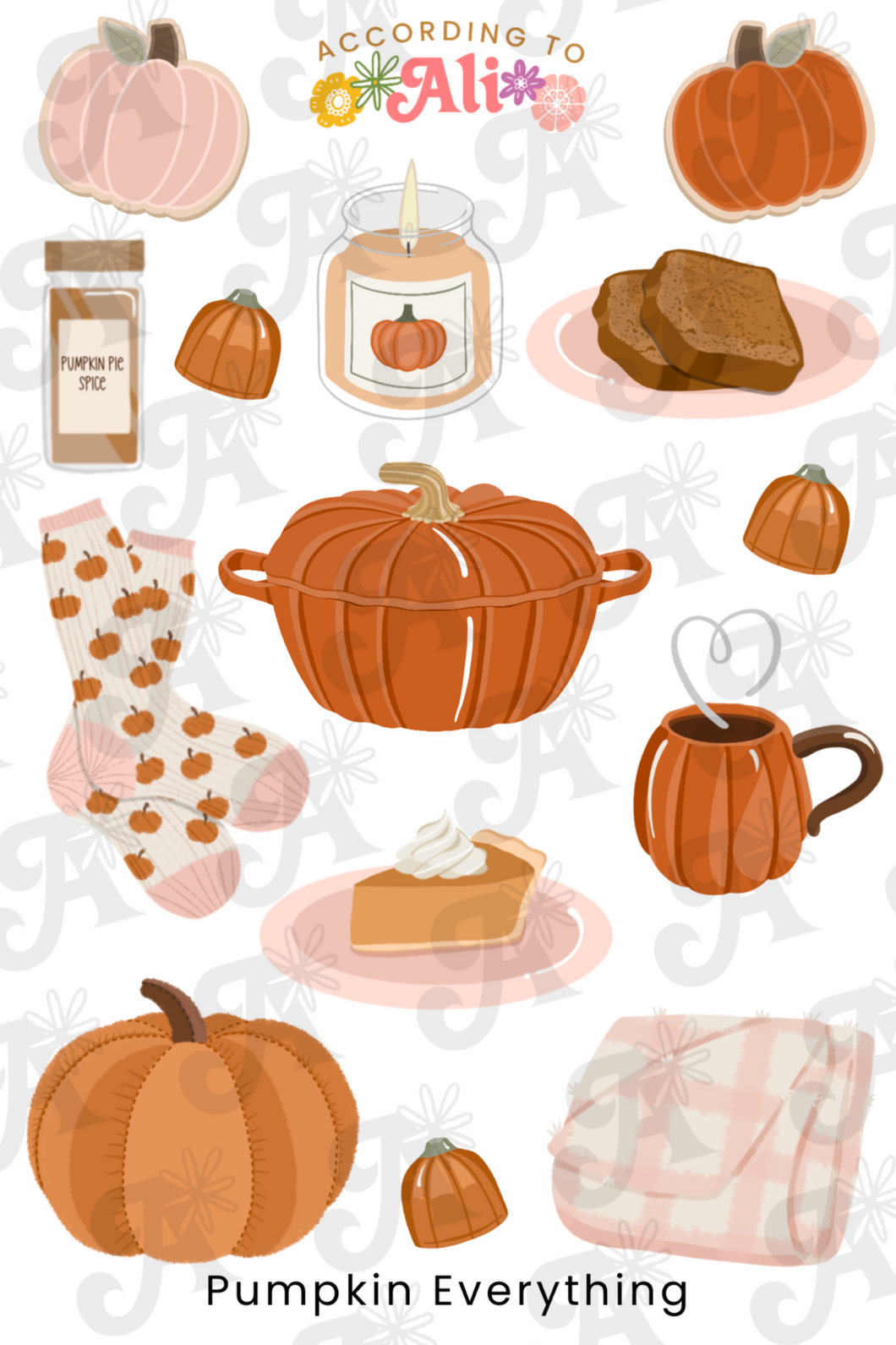 Pumpkin Everything Sticker Sheet