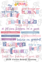 Load image into Gallery viewer, 2026 Vision Board Sticker Sheet Collection
