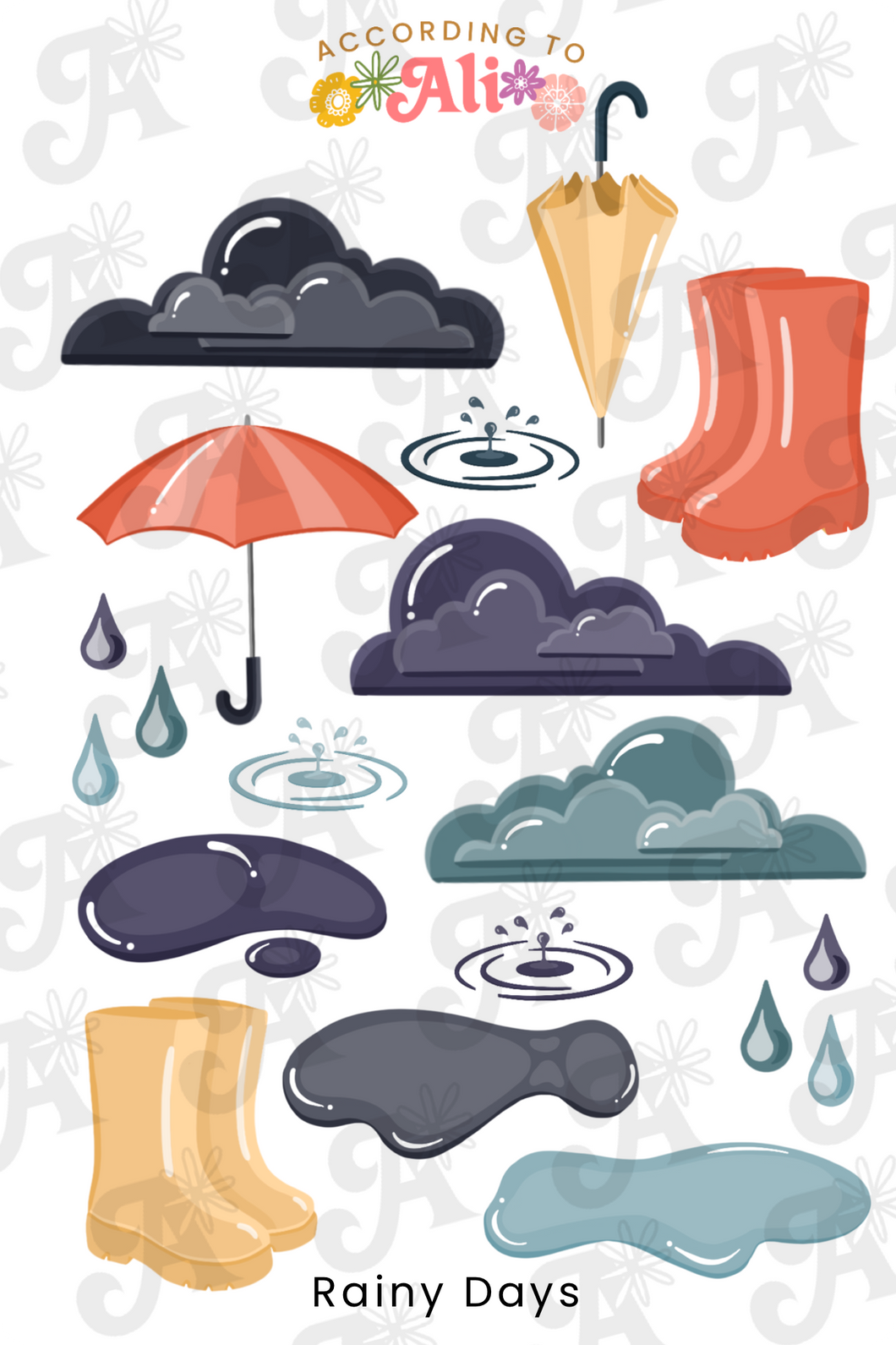 Rainy Days Sticker Sheet