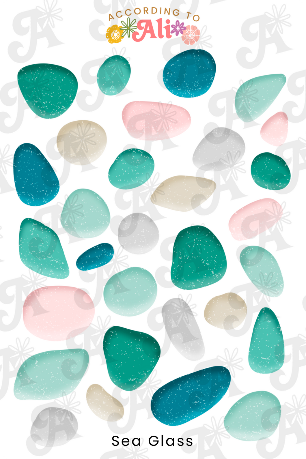 Sea Glass Sticker Sheet