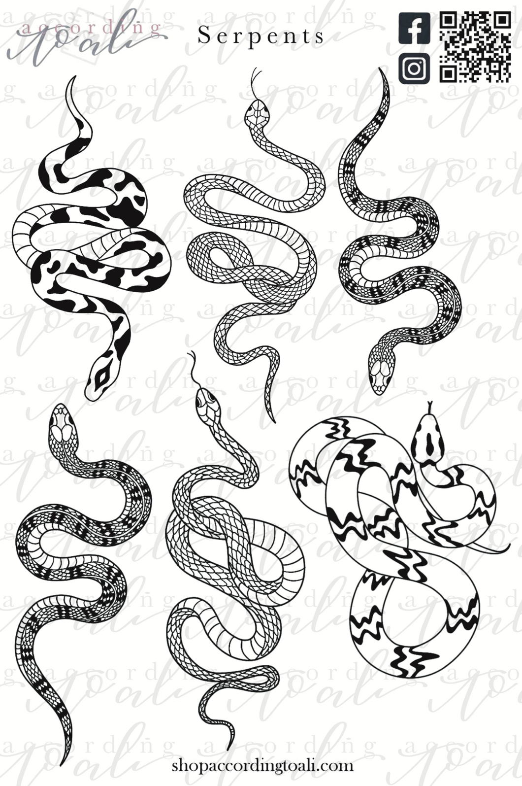 Serpents Sticker Sheet