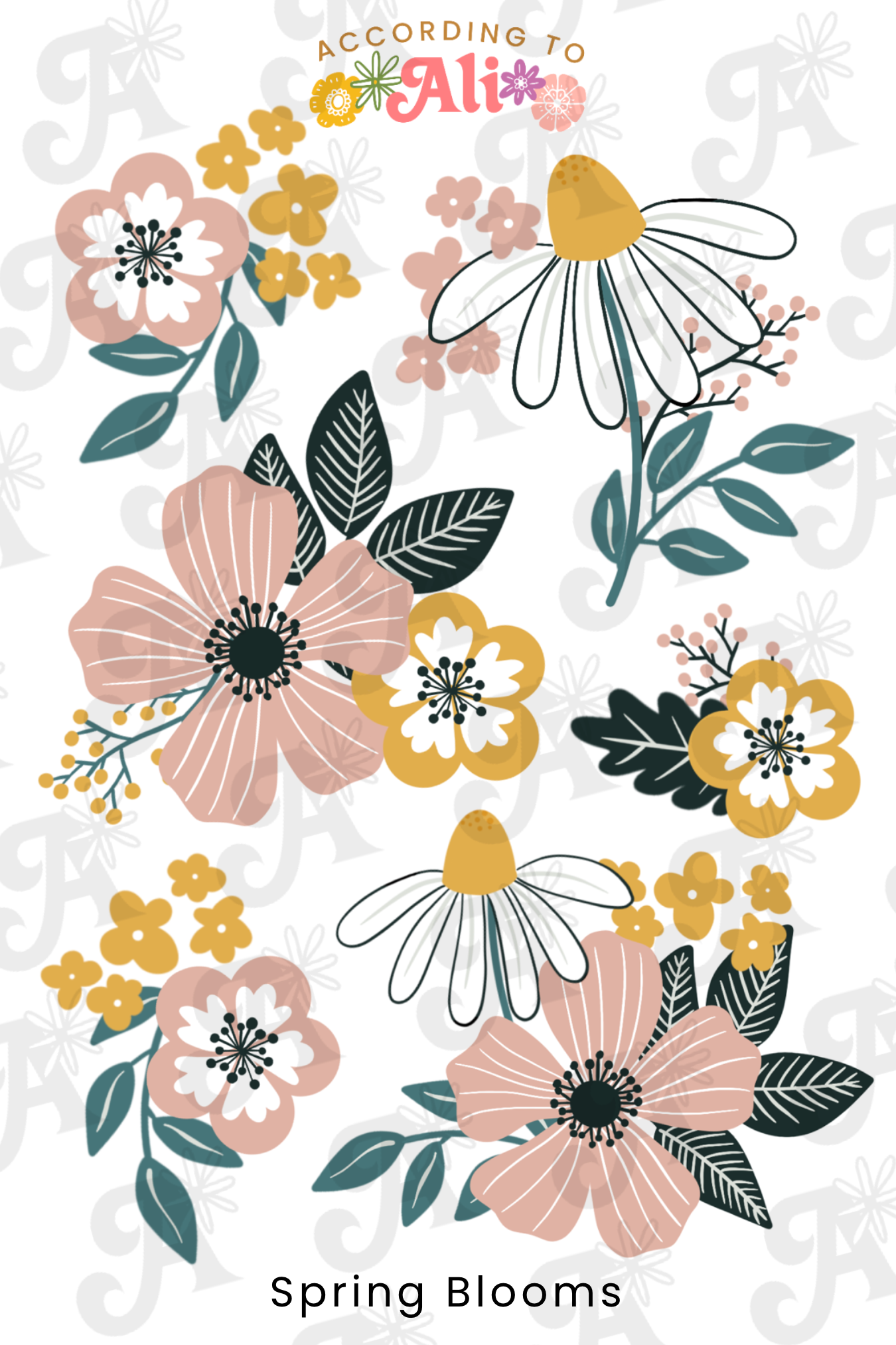 Spring Blooms Sticker Sheet – according to ali