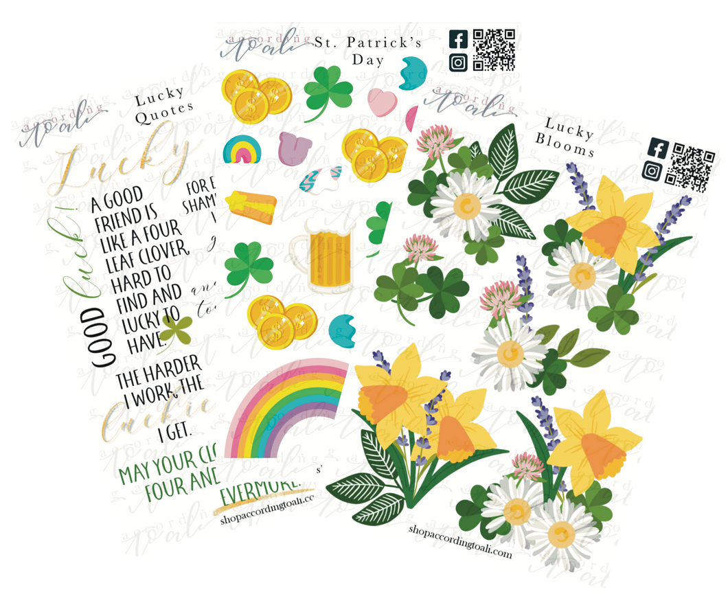 St. Patrick’s Day Sticker Sheet Bundle