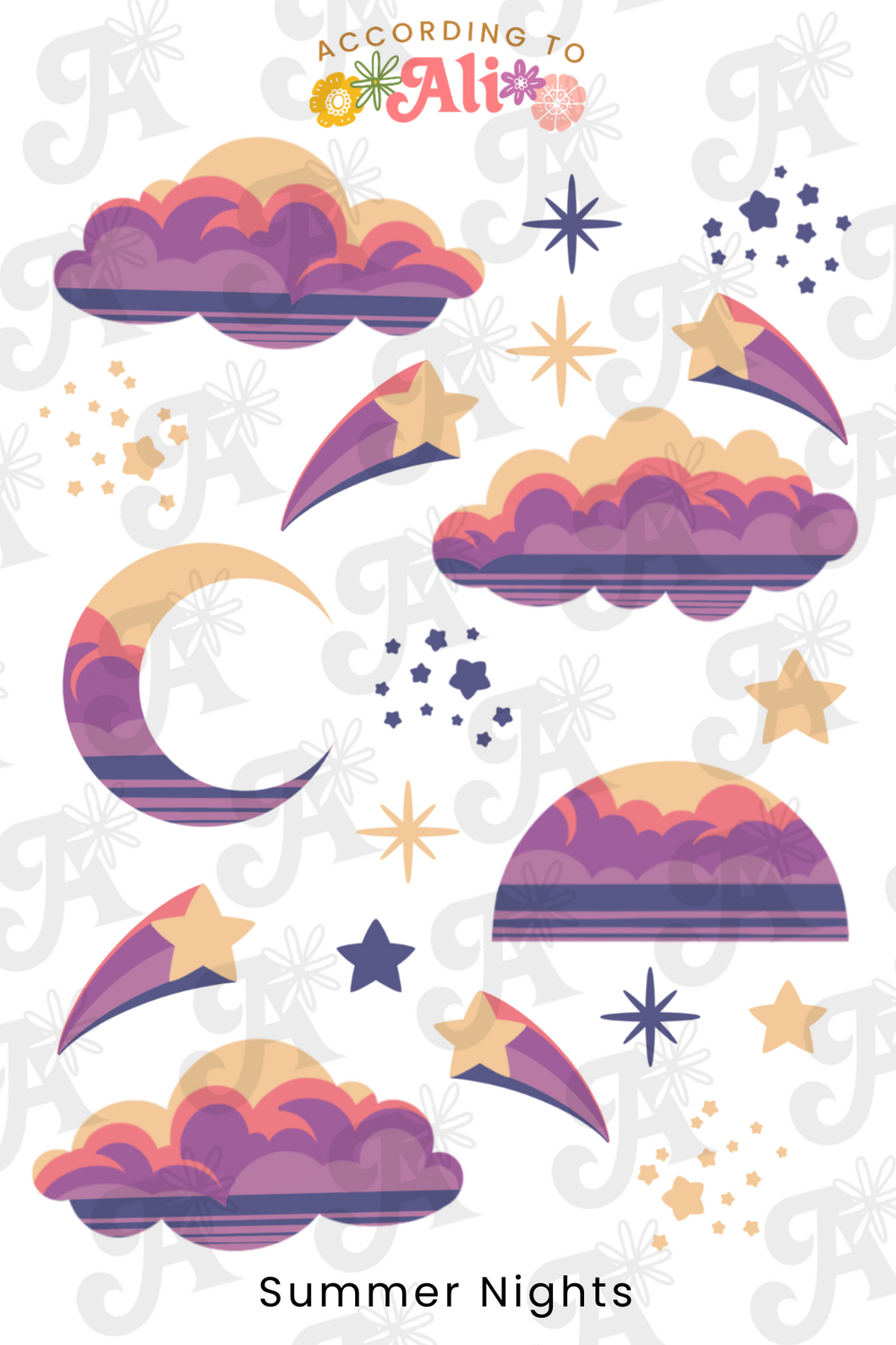 Summer Nights Sticker Sheet