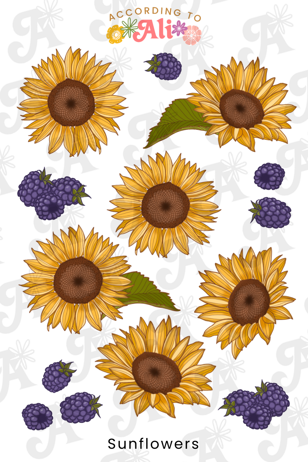 Sunflowers Sticker Sheet