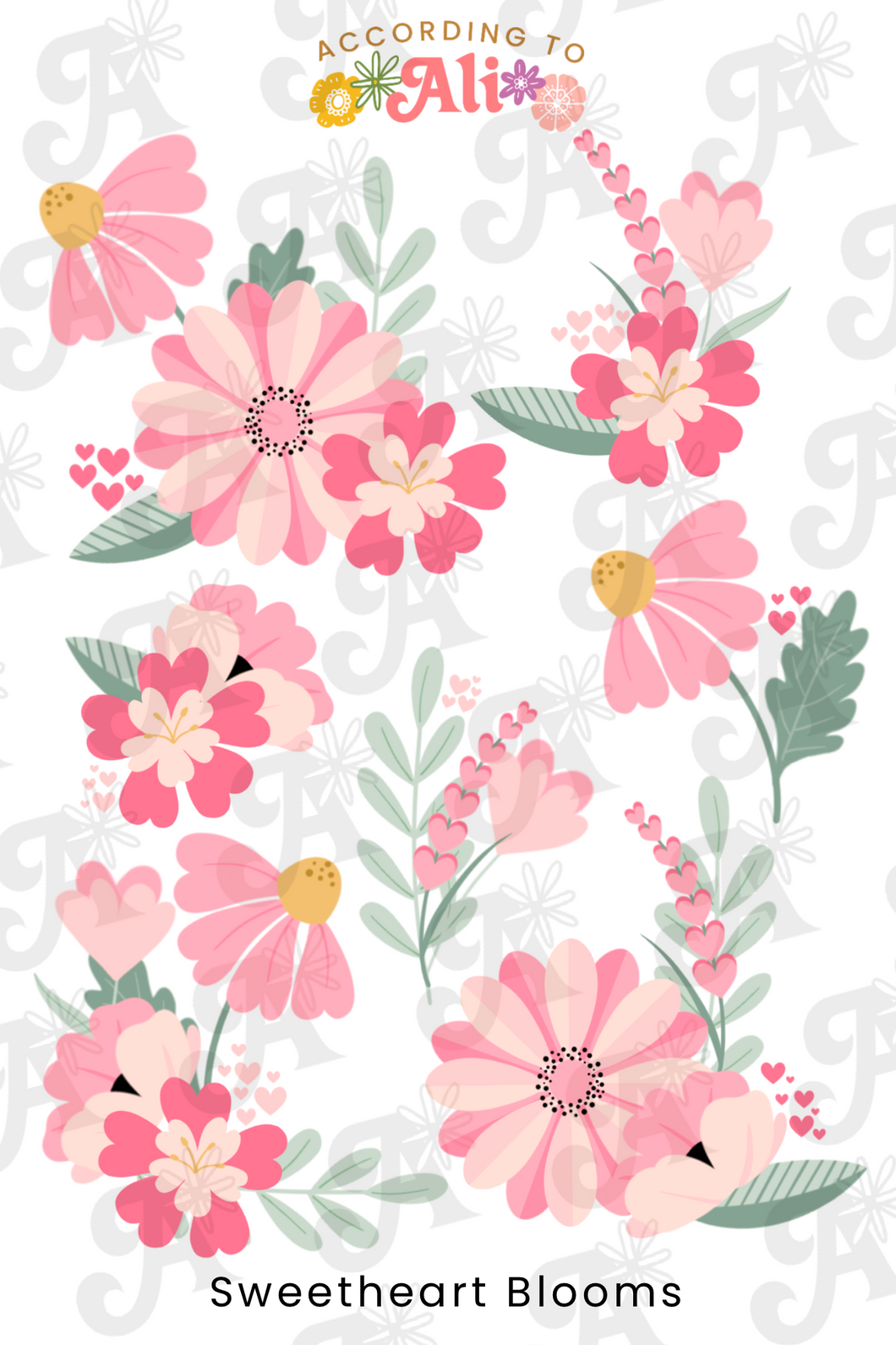 Sweetheart Blooms Sticker Sheet