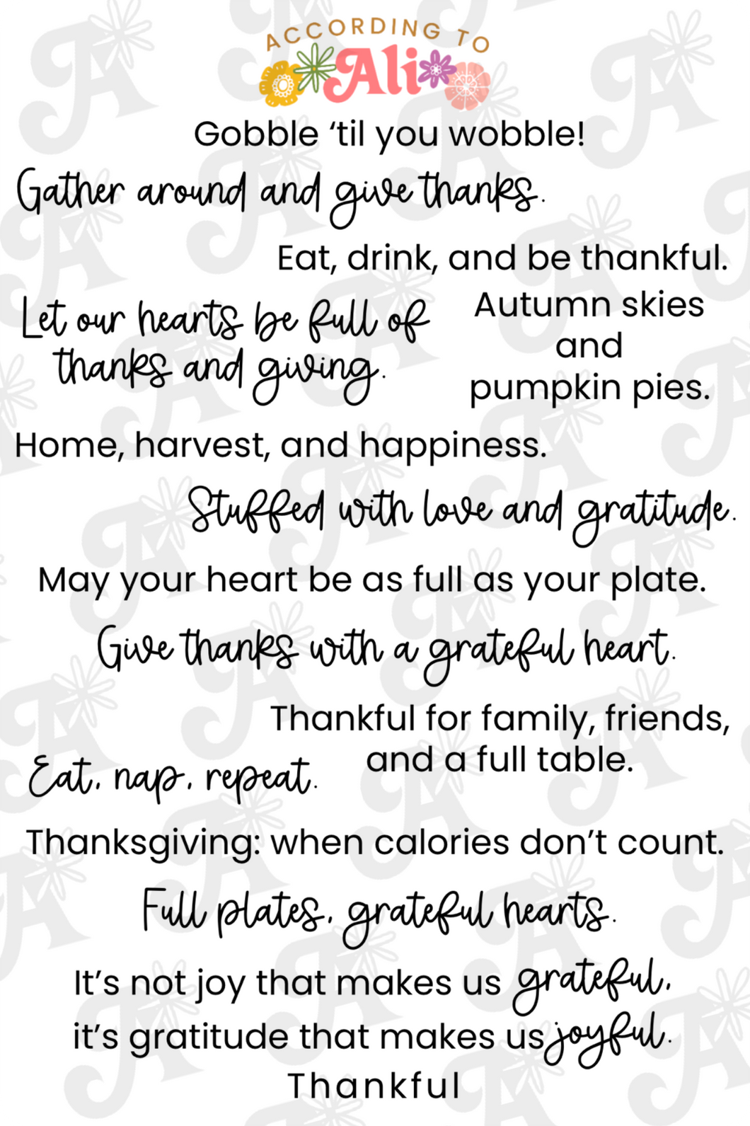 Thankful Sticker Sheet