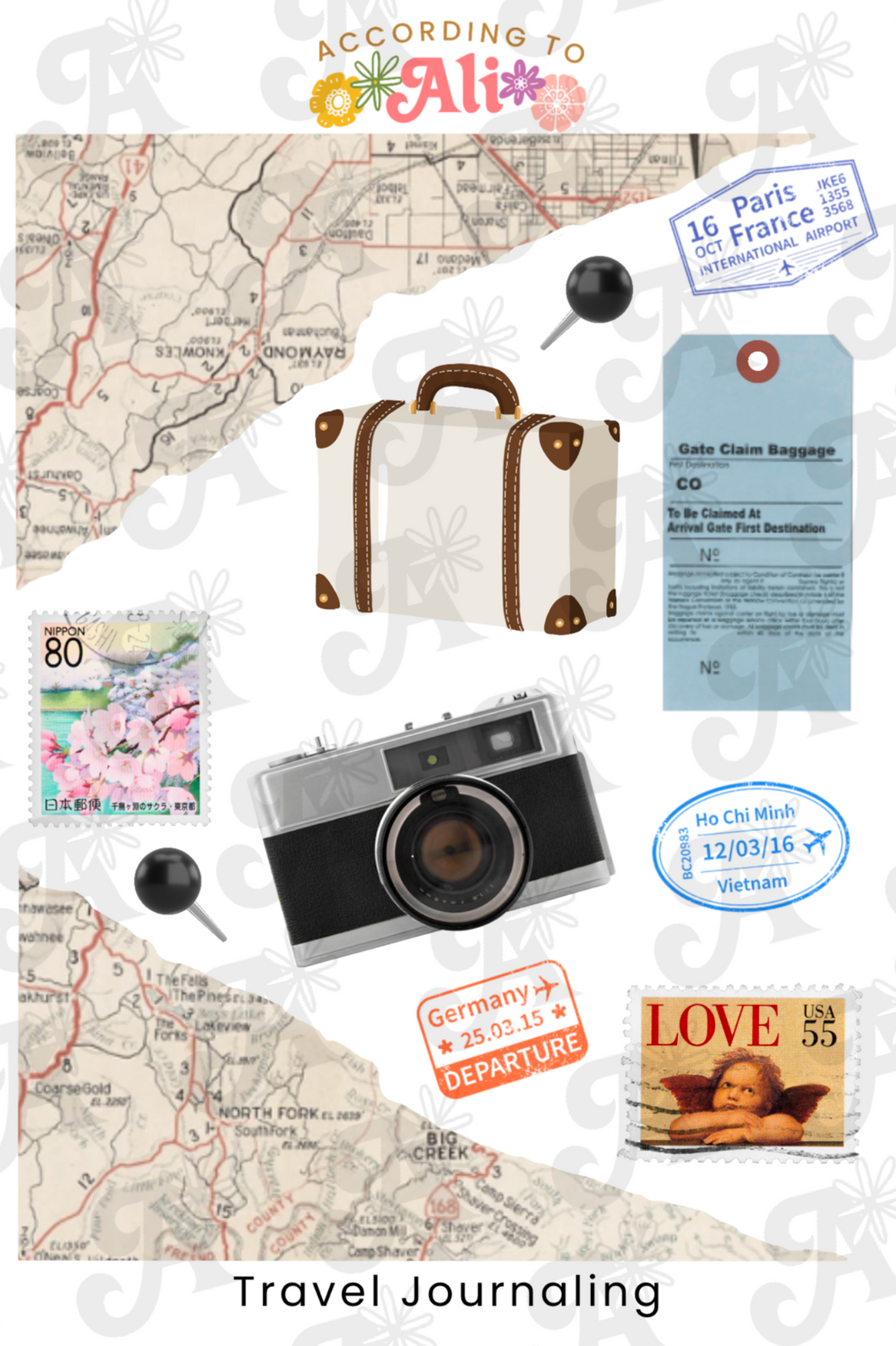 Travel Journaling Sticker Sheet