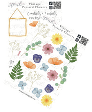 Load image into Gallery viewer, Vintage Pressed Flowers Sticker Sheet
