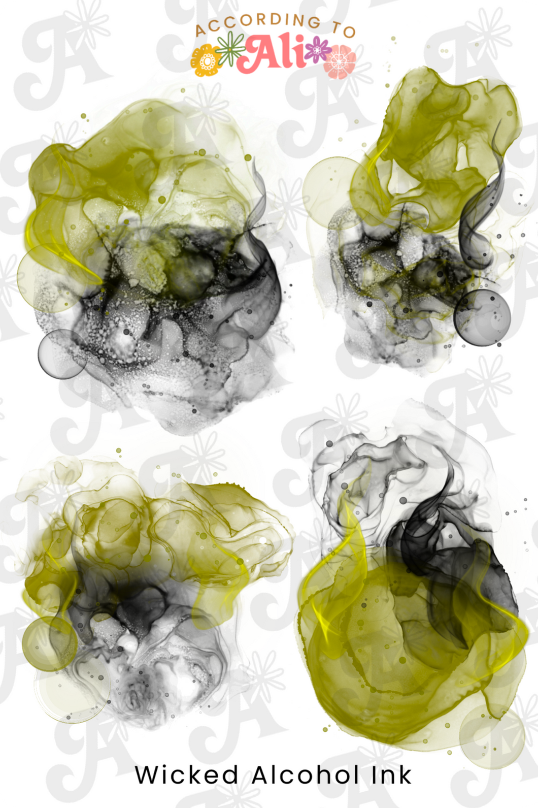 Wicked Alcohol Ink Sticker Sheet