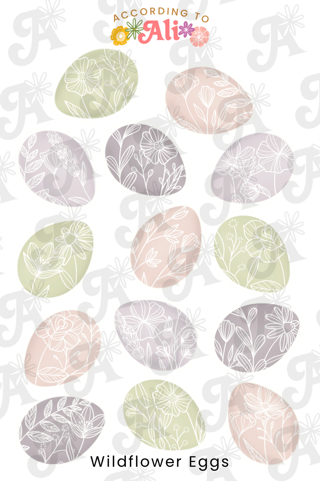 Wildflower Eggs Sticker Sheet