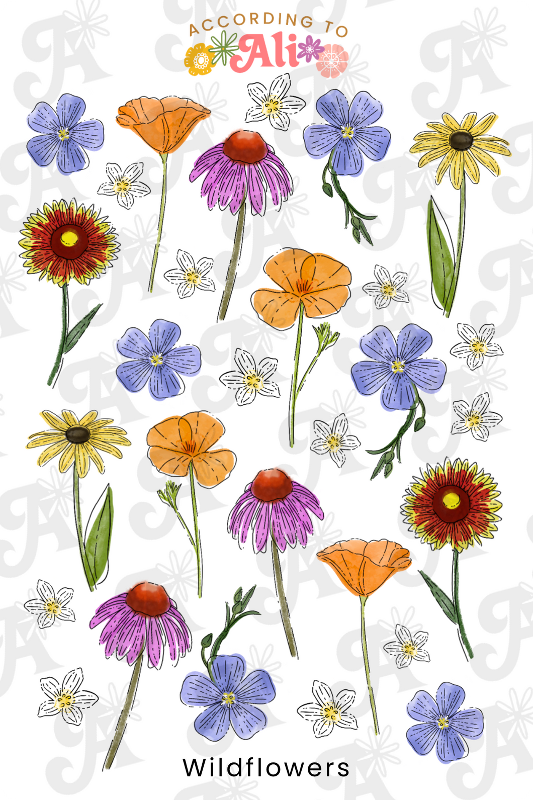 Wildflowers Sticker Sheet