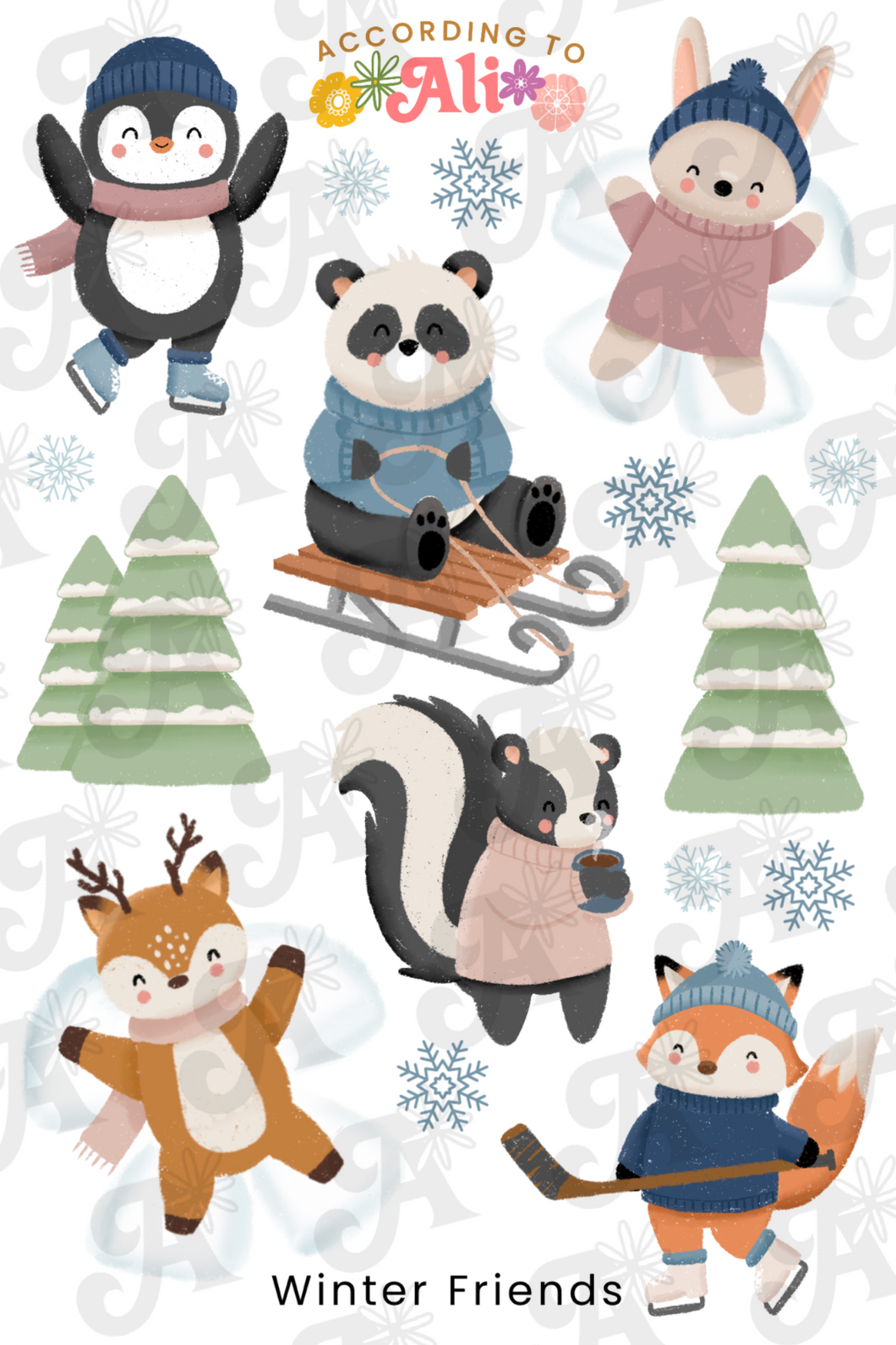 Winter Friends Sticker Sheet