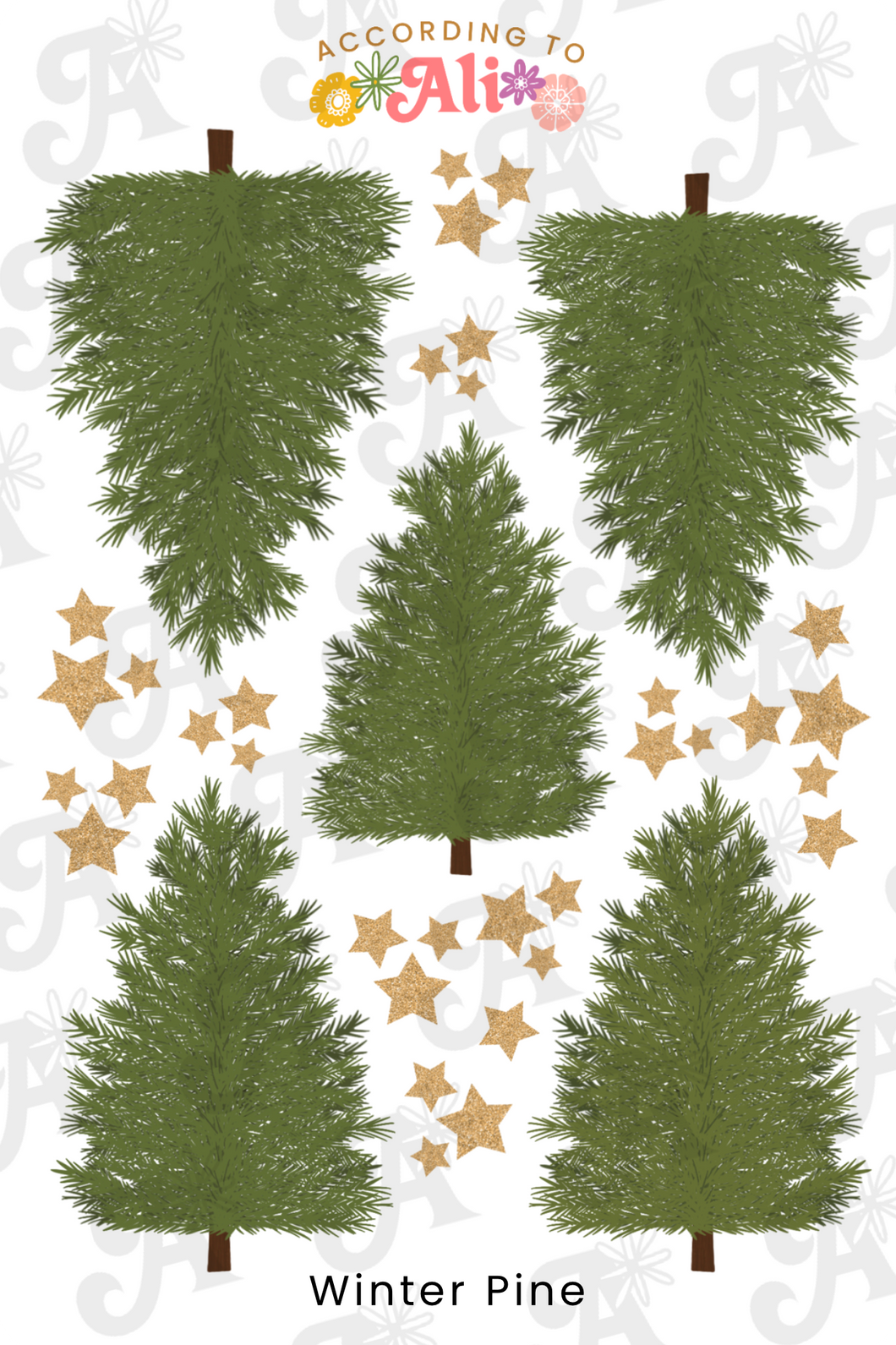 Winter Pine Sticker Sheet