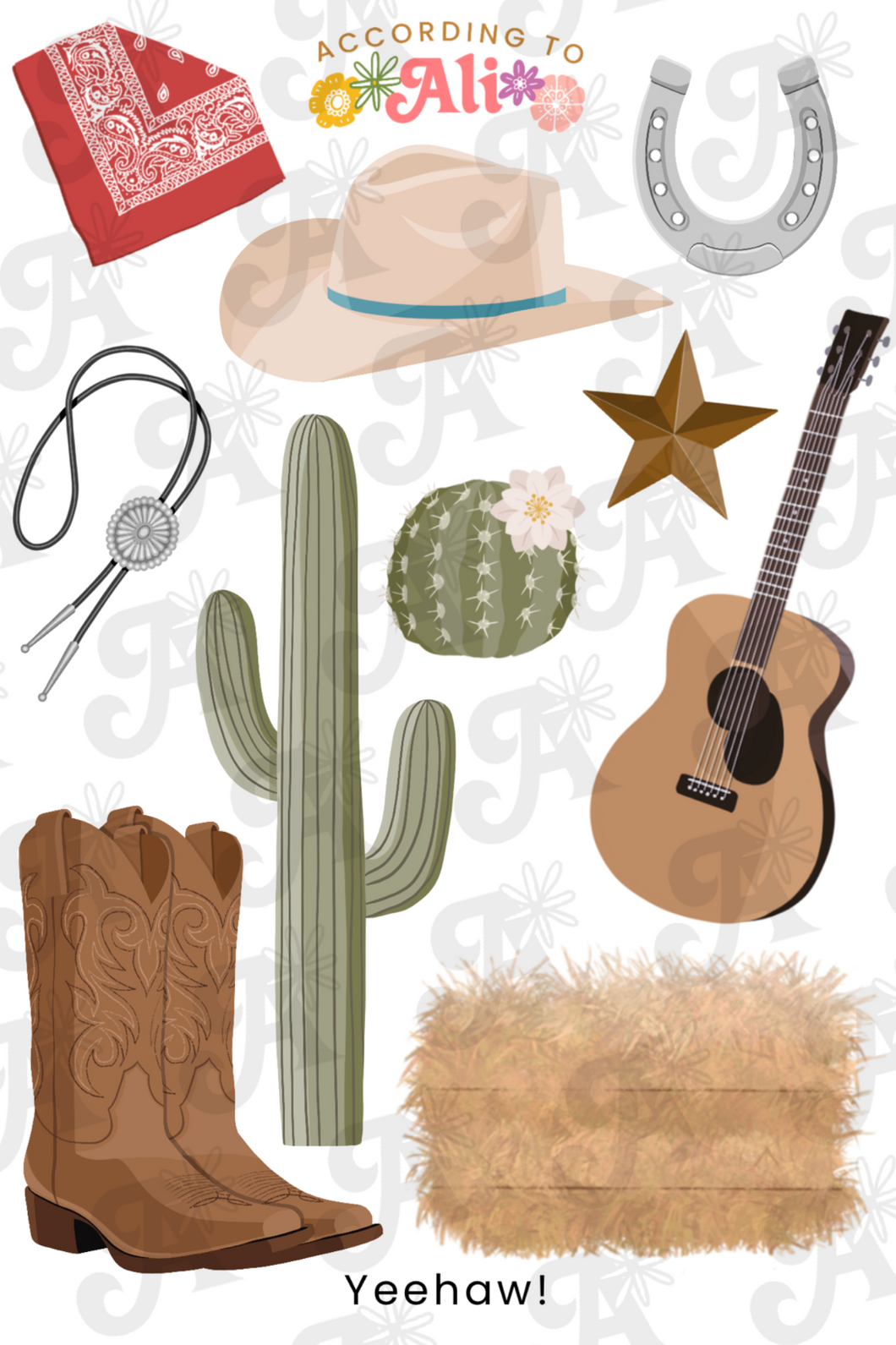 Yeehaw! Sticker Sheet
