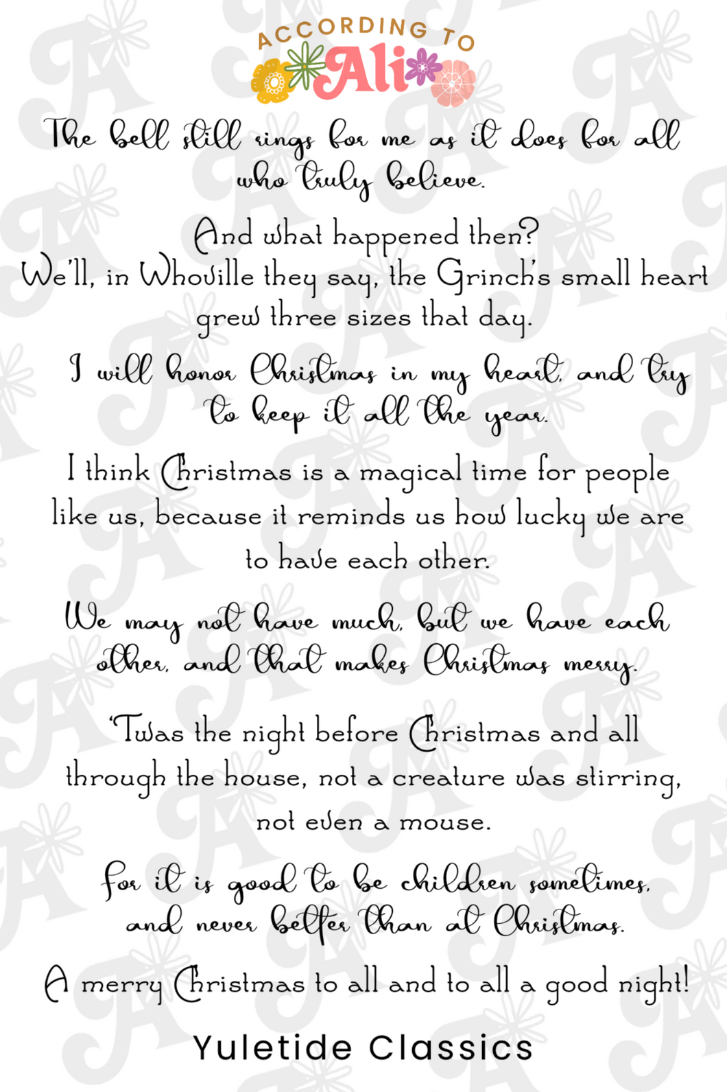 Yuletide Classics Sticker Sheet