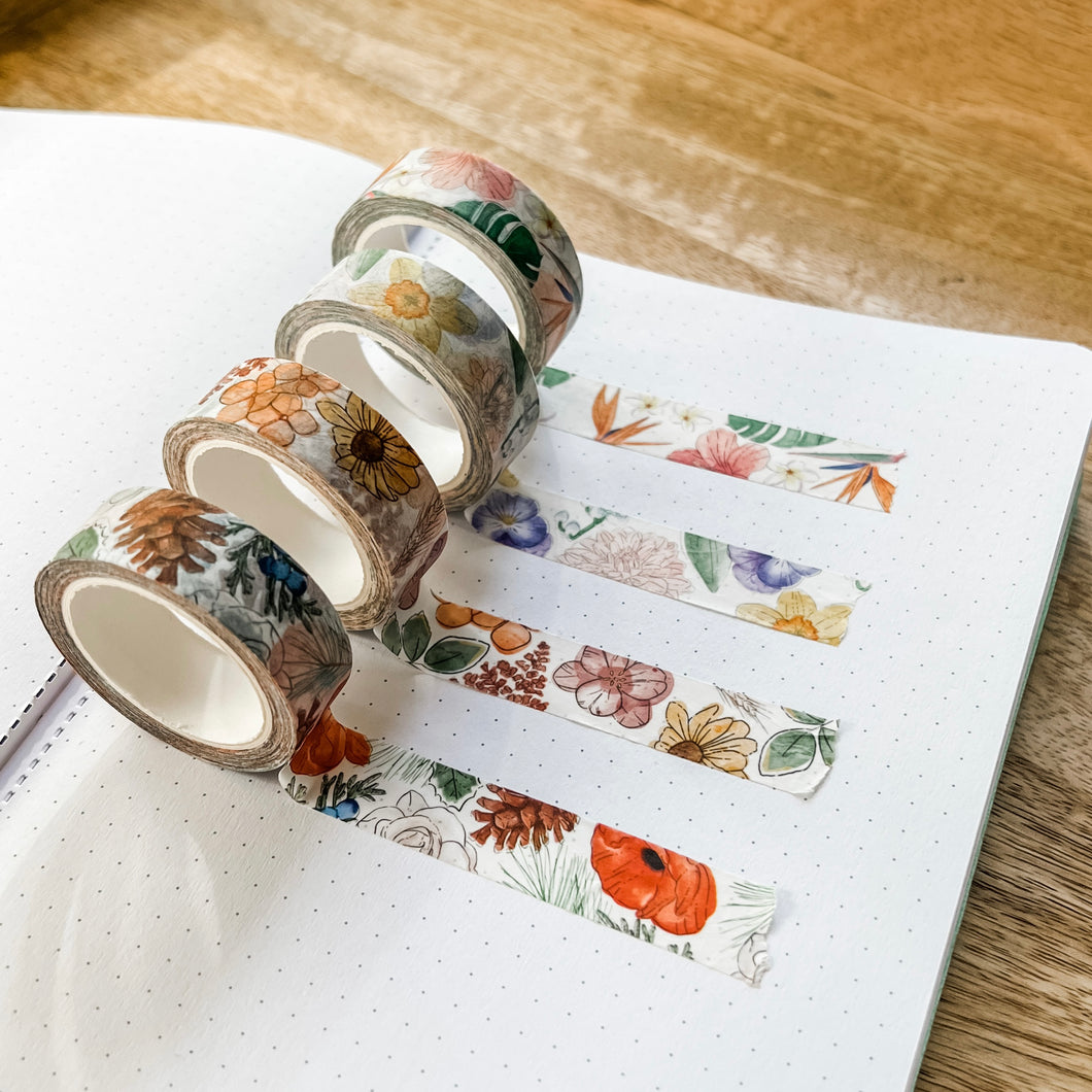 Seasonal Watercolor Washi Tape Set