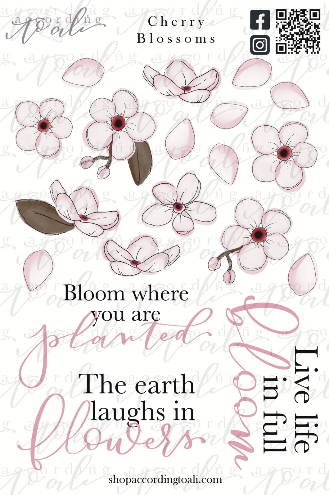 Cherry Blossoms Sticker Sheet