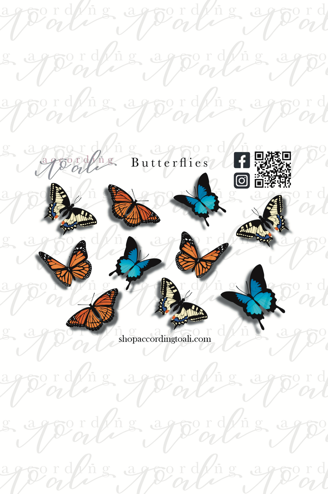MINI Butterflies Sticker Sheet
