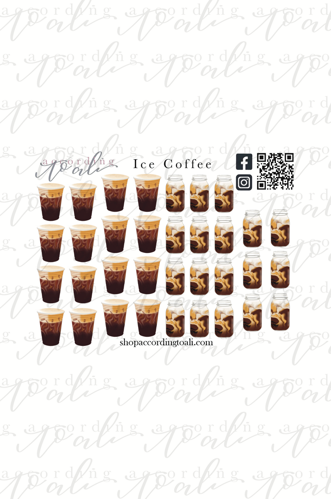 MINI Ice Coffee Sticker Sheet
