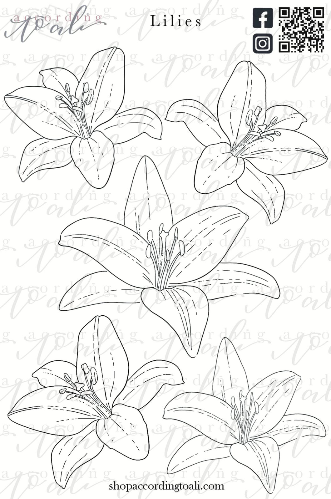 Lilies Sticker Sheet