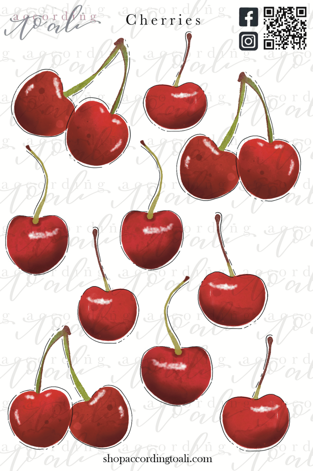 Cherries Sticker Sheet