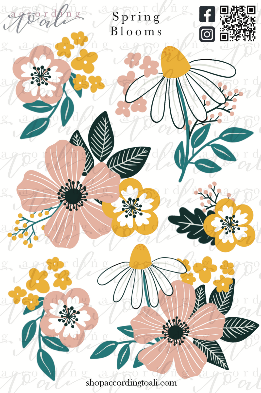 Spring Blooms Sticker Sheet