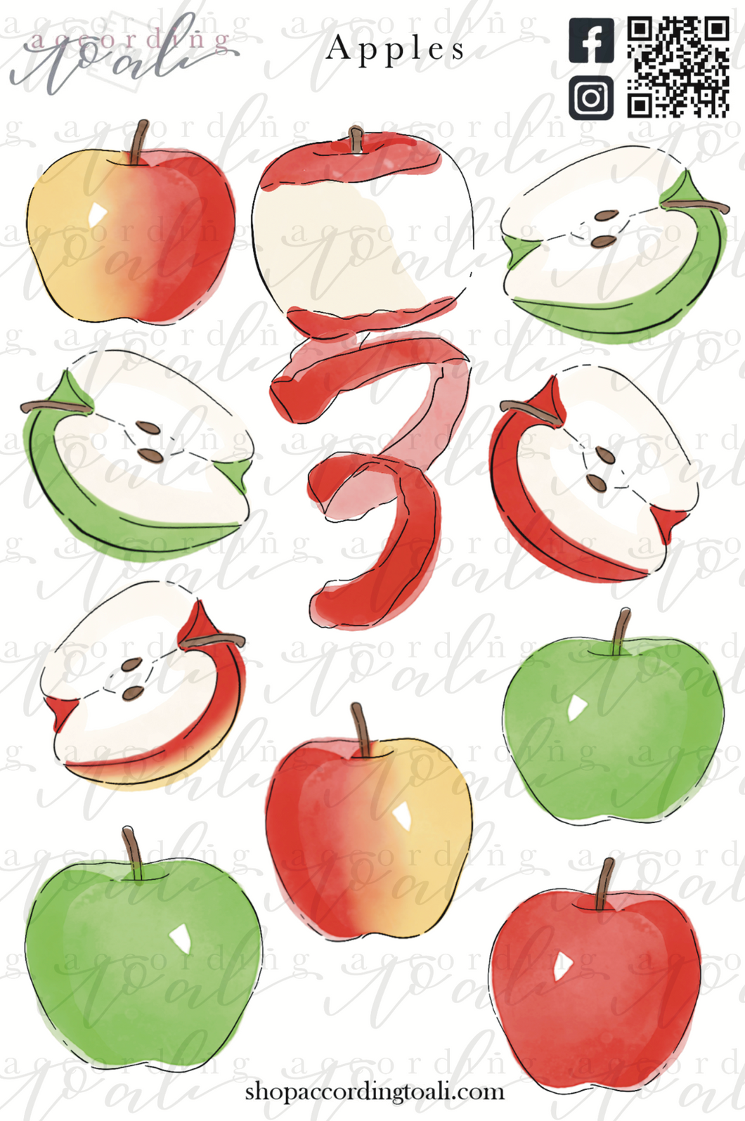 Apples Sticker Sheet