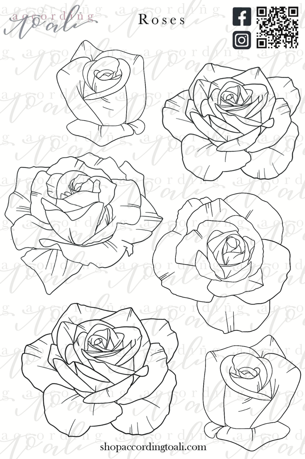 Roses Sticker Sheet