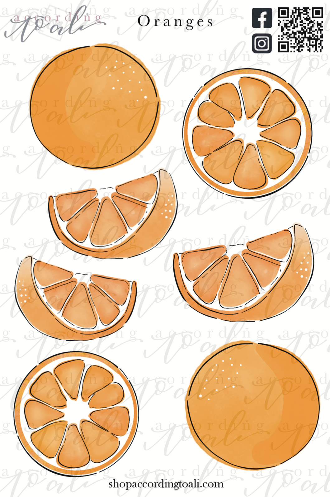 Oranges Sticker Sheet