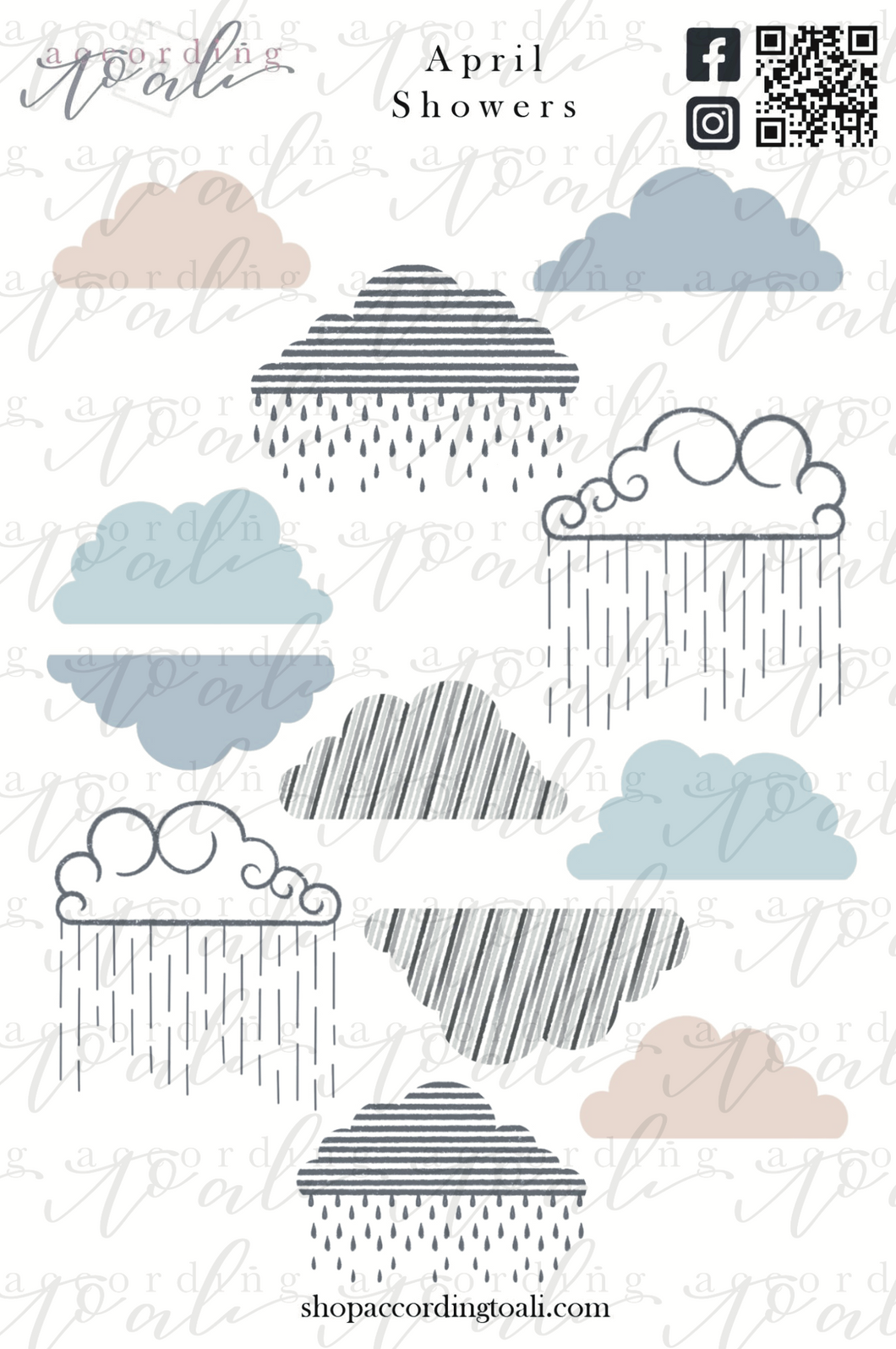 April Showers Sticker Sheet