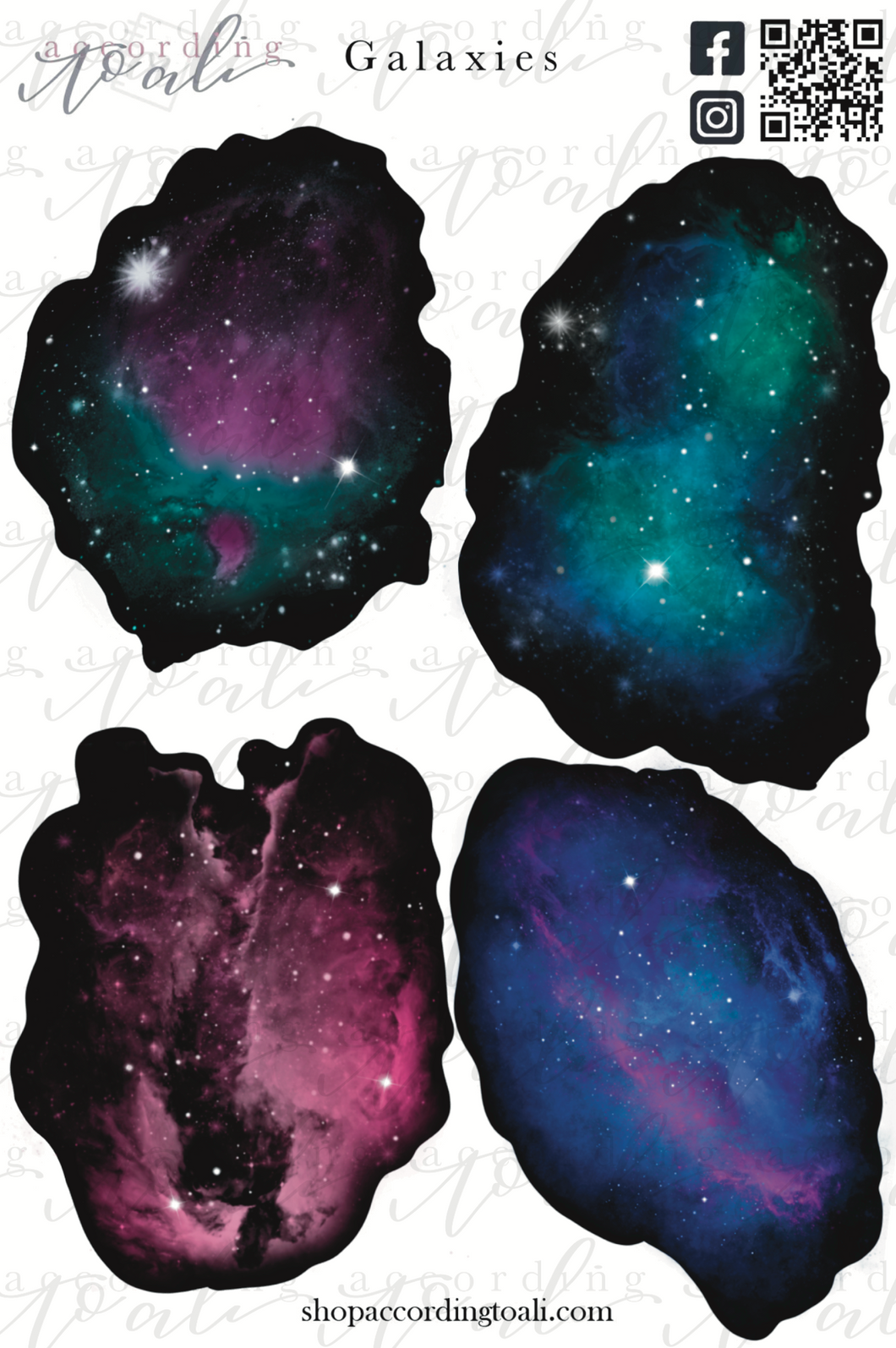 Galaxies Sticker Sheet