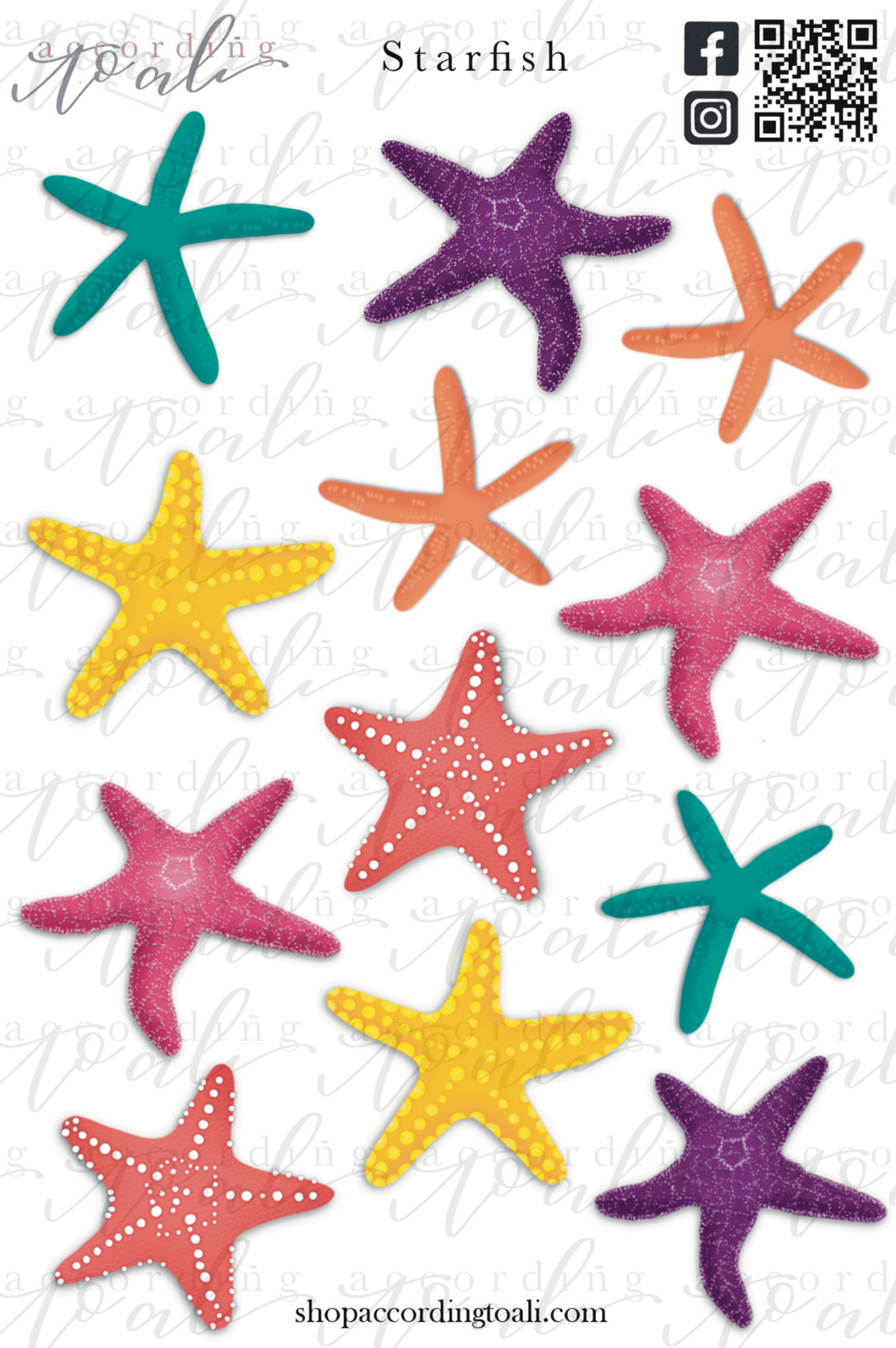 Starfish Sticker Sheet