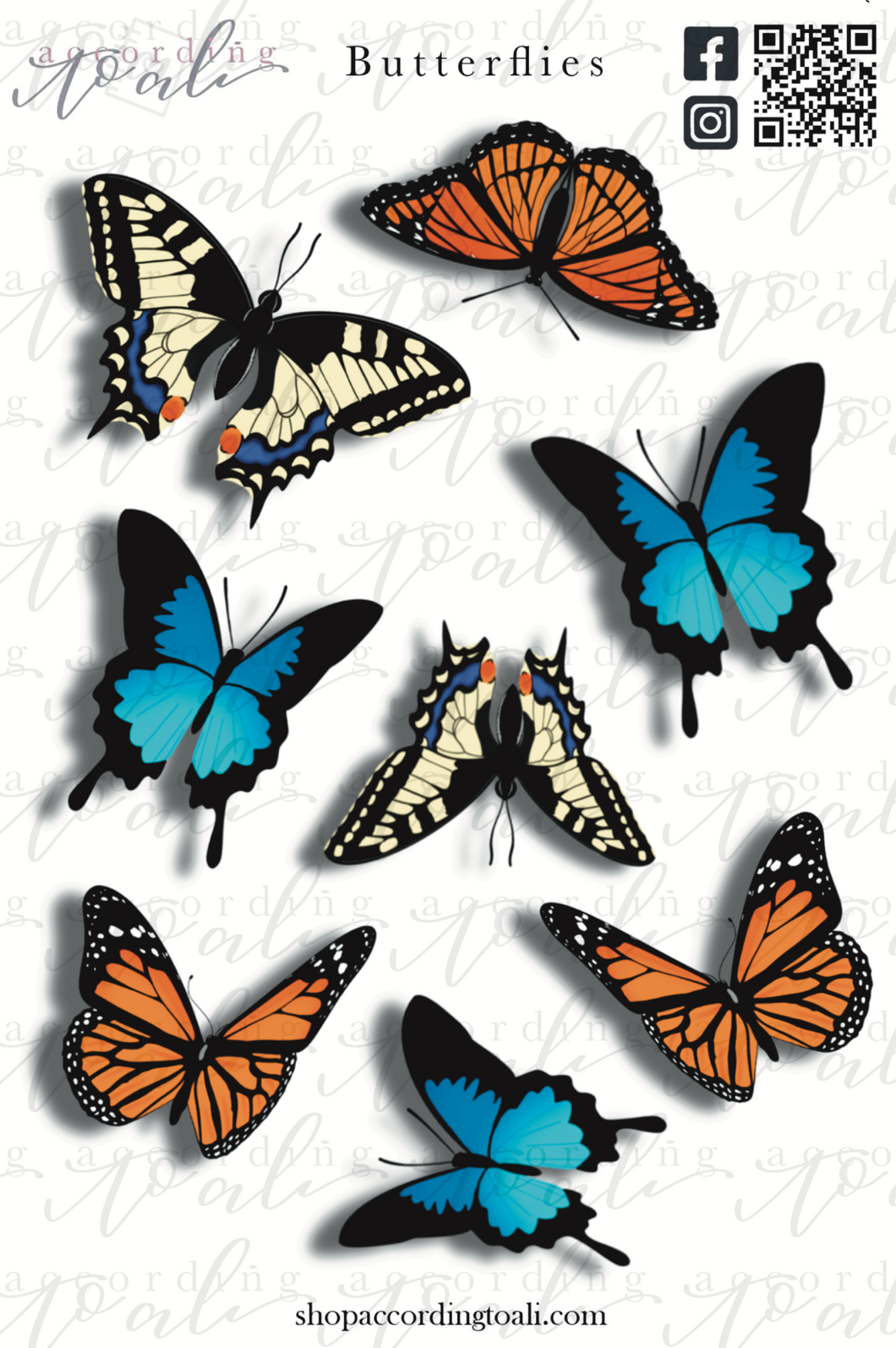 Butterflies Sticker Sheet