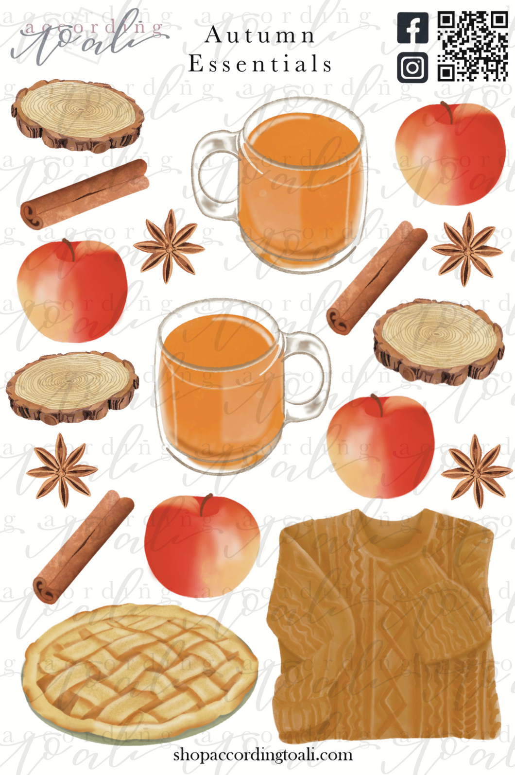 Autumn Essentials Sticker Sheet