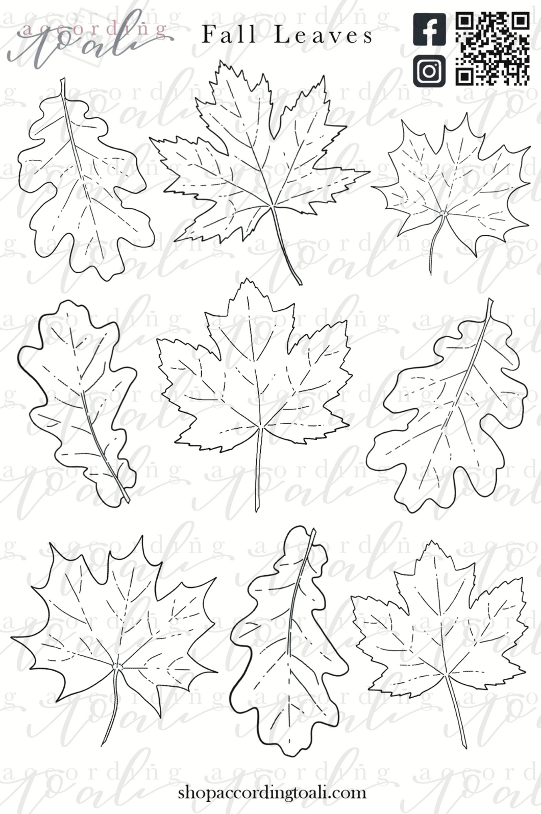 Fall Leaves Sticker Sheet