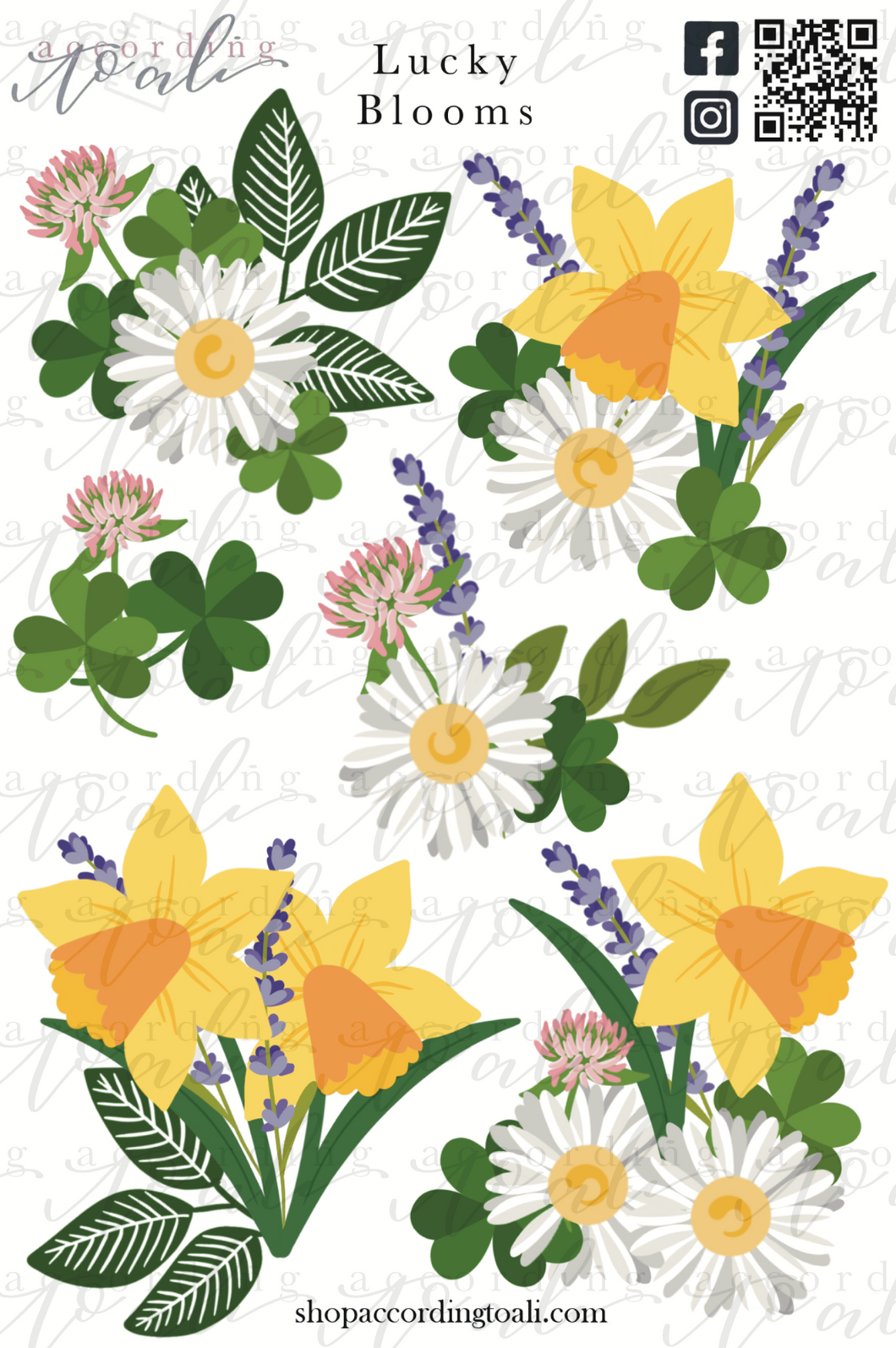 Lucky Blooms Sticker Sheet